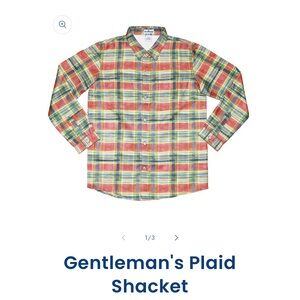 NEW! Blue Quail Kid’s Gentleman’s Plaid Shacket Button Down Sz 6